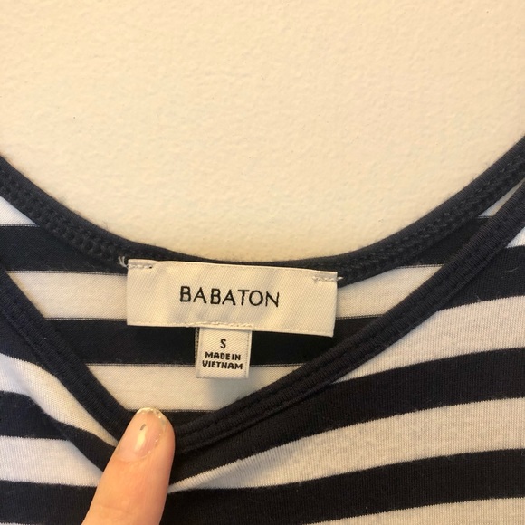 Aritzia Babaton Navy and White Striped Dress - Picture 7 of 7